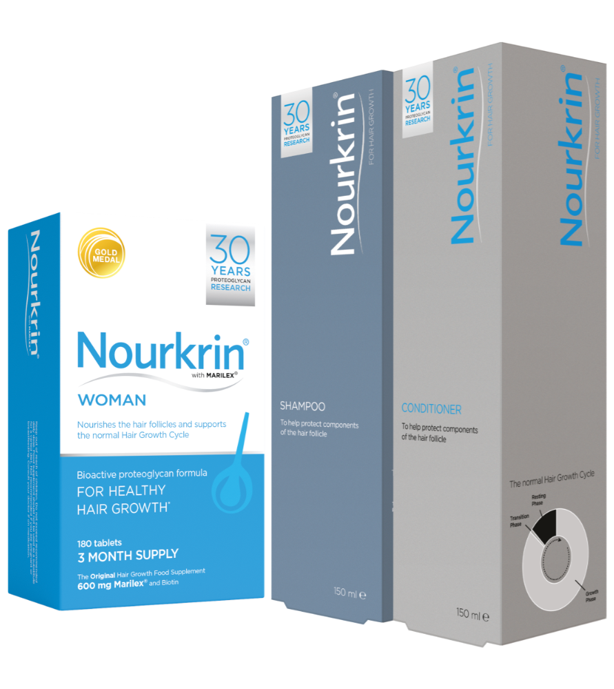 Nourkrin Woman 3 month 180 tablets shampoo conditioner