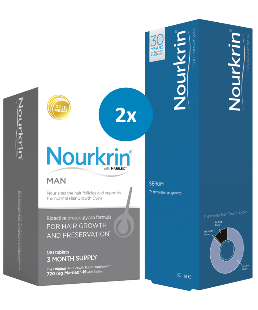 Nourkrin Man with Nourkrin serum pack