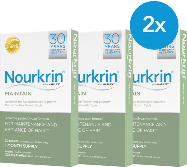 6 month supply Nourkrin Maintain with Marilex, copper and biotin